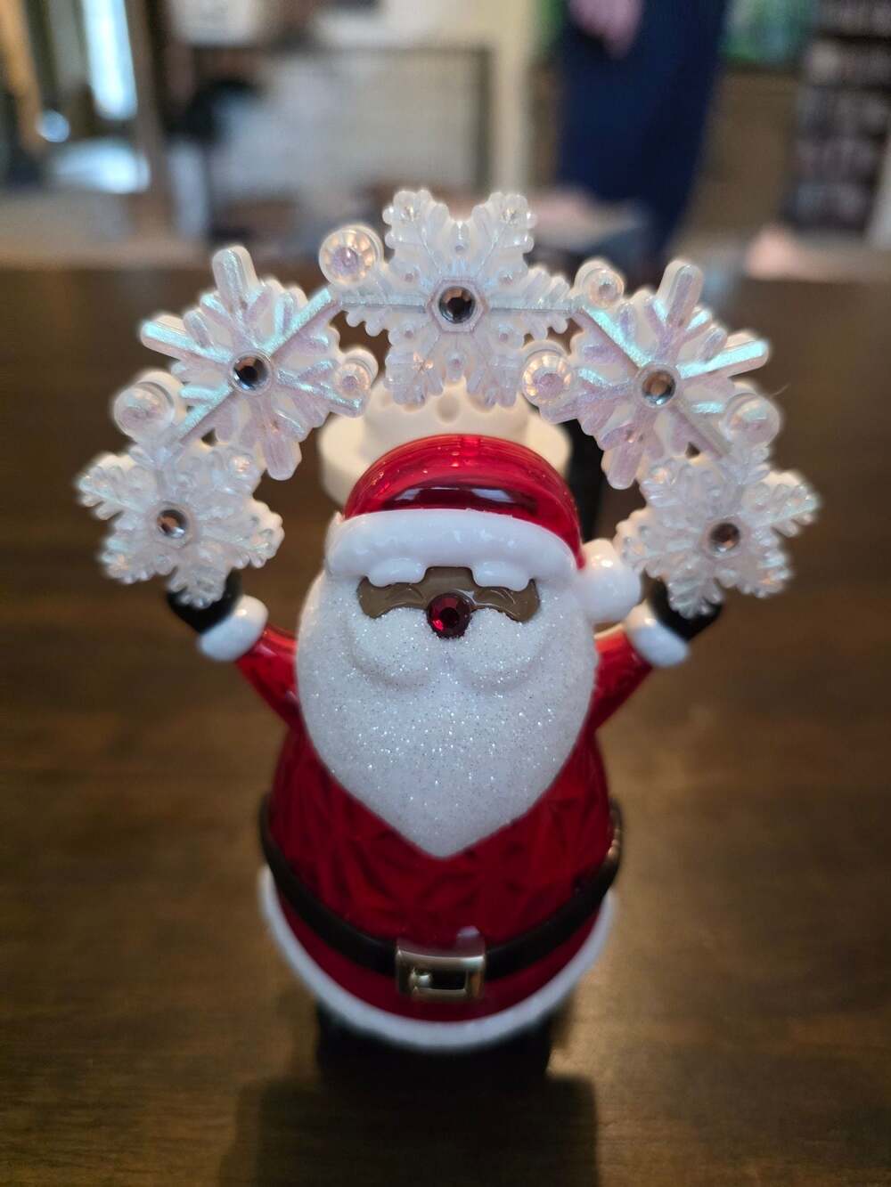 BBW Wallflowers Santa Iridescent Snowflakes Light-Up Fragrance Plug